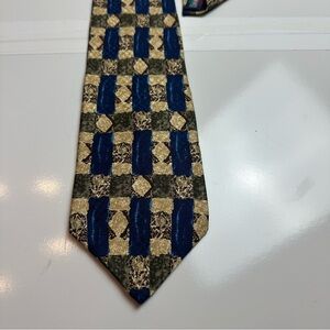 Mulberry Silk Blue and Green Checkered Tie